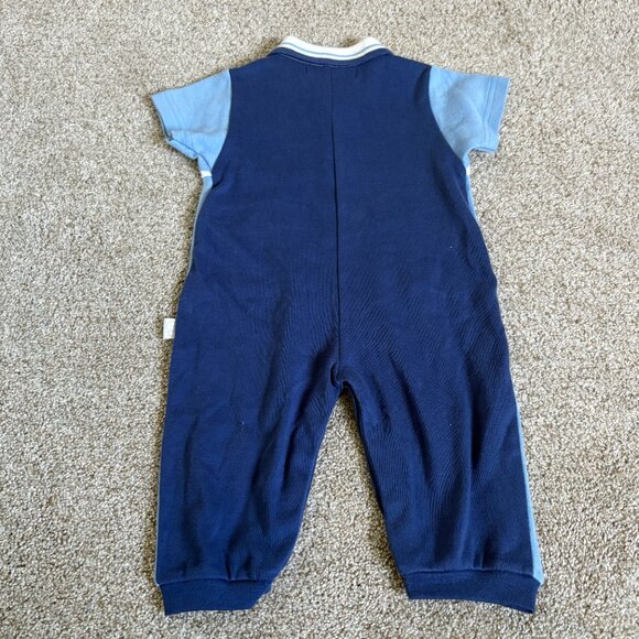 Vintage? Baby Boys One Piece Outfit 3-6 months Baseball Blue Collared - Picture 9 of 9